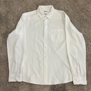 Men's FLX Button Up White Shirt